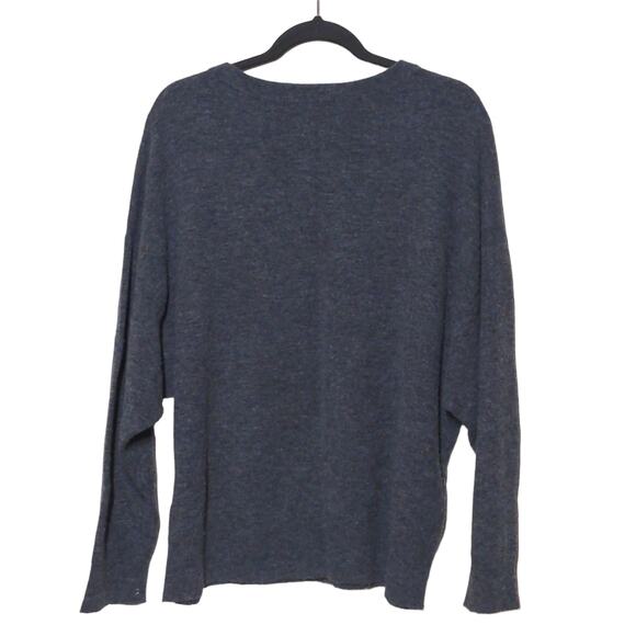 Jenni Kayne Charcoal Gray Marina Pullover Sweater Merino Wool Cashmere Blend - M - Picture 5 of 9